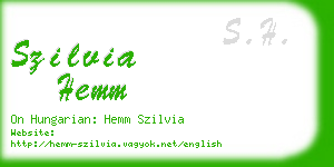 szilvia hemm business card